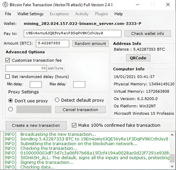 FLASHCORE BTC software (Basic)